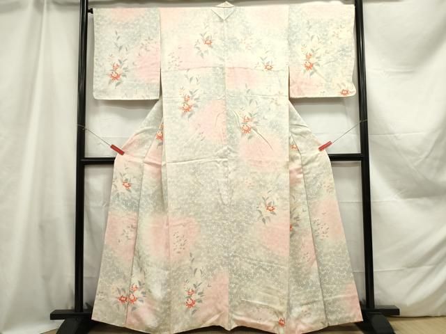 平和屋着物□上質な小紋 草花文 暈し染め 正絹 逸品 DAAZ3360ob - メルカリ