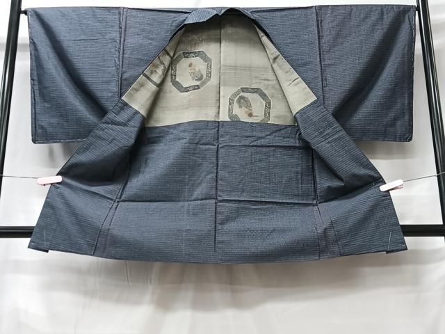 平和屋着物□男性 本場大島紬 アンサンブル 横段文 正絹 逸品 未使用