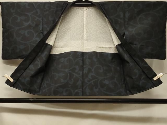 平和屋着物＃本場大島紬 羽織 唐草文 正絹 逸品 未使用 CABB1600in