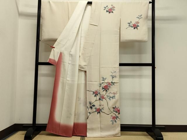 平和屋着物□訪問着 友禅 枝花文 正絹 逸品 CABB3398oy - メルカリ