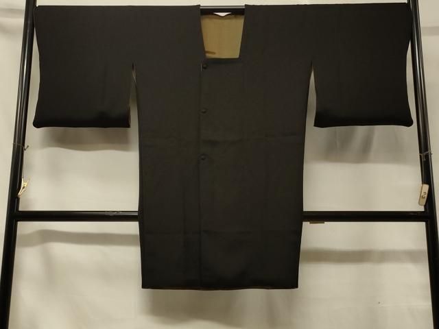 平和屋着物＃道行コート　リバーシブル　花菱地紋　暈し染め　ロング丈　正絹　逸品　CAAT0451dy 平和屋着物＃道行コート リバーシブル 霞文 暈し染め 黒地 ロング丈