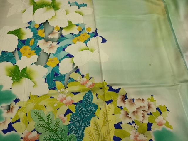 平和屋着物□訪問着 枝花文 暈し染め 金彩 正絹 逸品 CABB3416oy