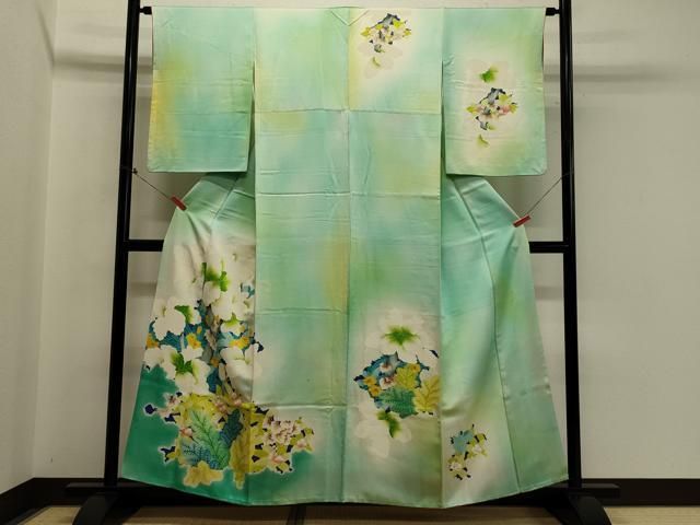 平和屋着物□訪問着 枝花文 暈し染め 金彩 正絹 逸品 CABB3416oy