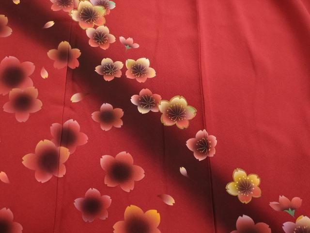 平和屋着物□豪華振袖 作家物 舞桜文 暈し染め 金彩 正絹 逸品