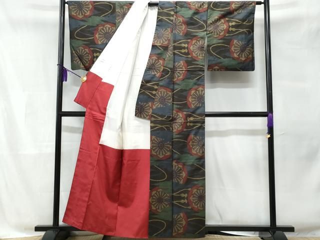 平和屋着物□本場大島紬 7マルキ 源氏車 正絹 逸品 CABB3961fb - メルカリ