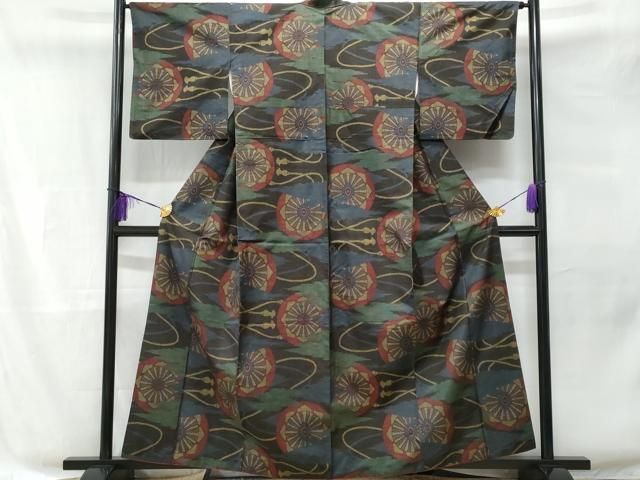 平和屋着物□本場大島紬 7マルキ 源氏車 正絹 逸品 CABB3961fb - メルカリ