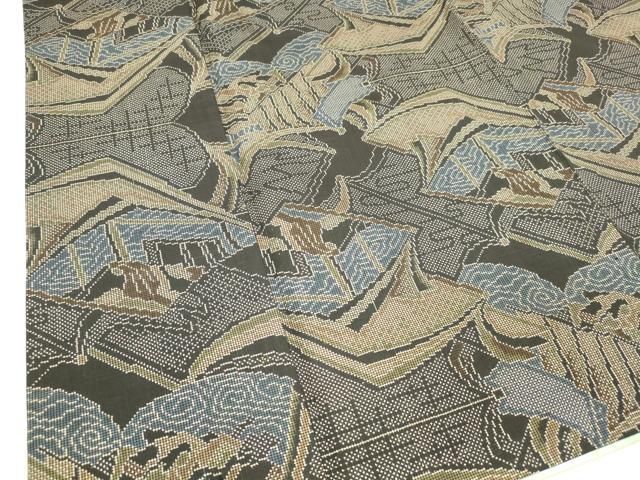 平和屋着物□本場大島紬 7マルキ 冊子流水文 正絹 逸品 DABB3002cm