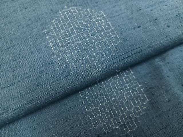 平和屋着物●結城紬　80亀甲　間道　正絹　逸品　CAAY5145ut 平和屋着物▽結城紬 80亀甲 亀甲文 正絹 逸品 未使用 AABE8124ph