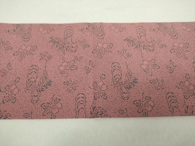 平和屋着物▽全通柄九寸名古屋帯 流水花文 乱菊 正絹 逸品 DABA1829ps