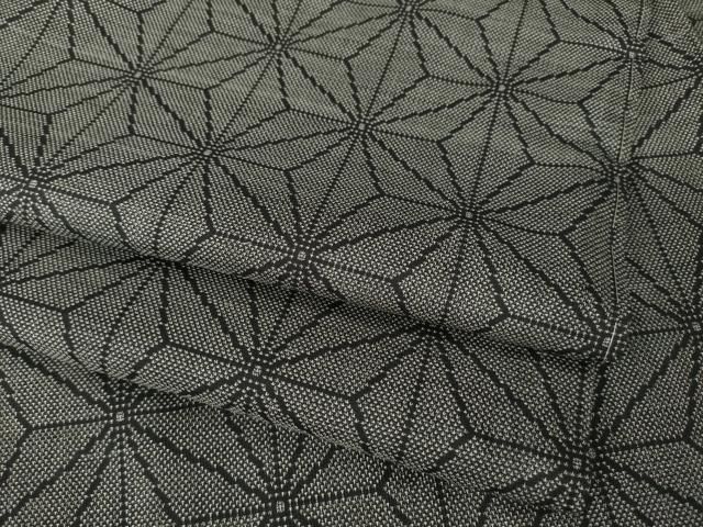 平和屋着物▽本場大島紬 麻の葉文様 カタス9マルキ 大丸扱い 正絹 逸品