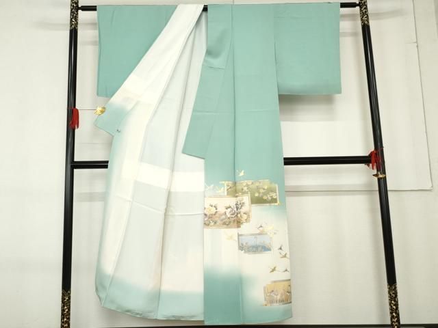 平和屋着物▽金彩友禅 卓越技能者・名工・和田光正 色留袖 飛鶴草花文