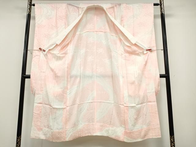 平和屋着物▽振袖用長襦袢 無双仕立て 紗綾形花地紋 暈し染め 正絹