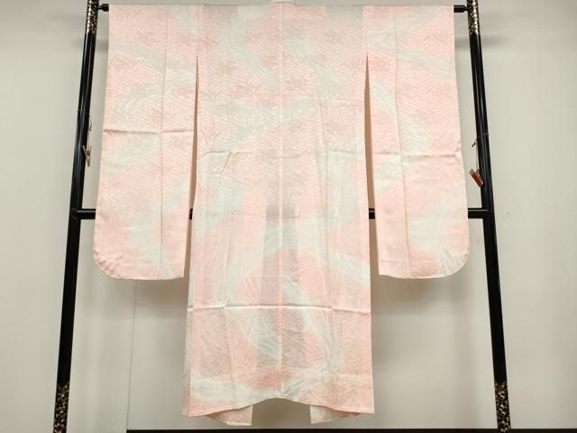 平和屋着物▽振袖用長襦袢 無双仕立て 紗綾形花地紋 暈し染め 正絹