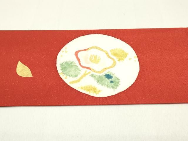 平和屋着物▽九寸名古屋帯 花丸文 金彩 正絹 逸品 DAAZ3395ob - メルカリ