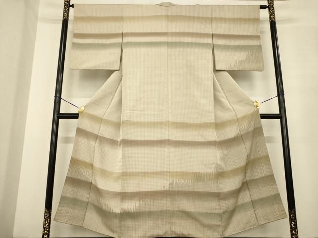 平和屋着物▽お召 訪問着 横段文 正絹 逸品 AABE7749ck - メルカリ