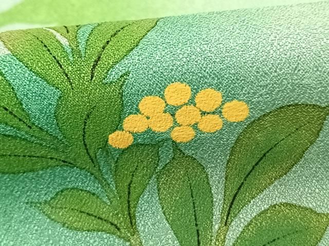 平和屋着物▽訪問着 手描き 草花文 暈し染め 正絹 逸品 AABE5836fy