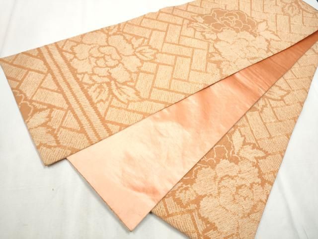 平和屋着物▽全通柄 京袋帯 総絞り 牡丹 正絹 逸品 CABB9442hy - メルカリ
