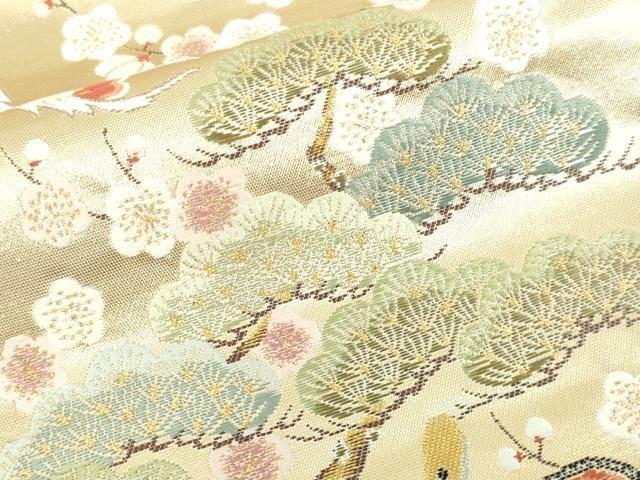 平和屋本店▽西陣 長嶋成織物 ながしま帯 六通柄袋帯 唐織 桃山絢爛華