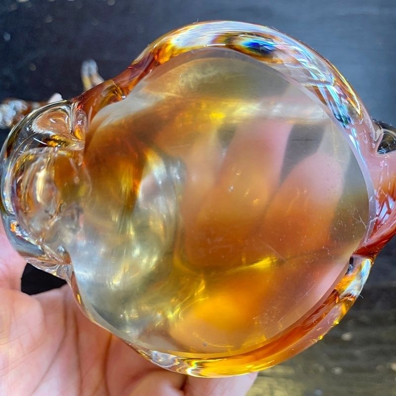レトロ MultiGlass マルティグラス 犬 2匹セット 10cm ガラス 置物
