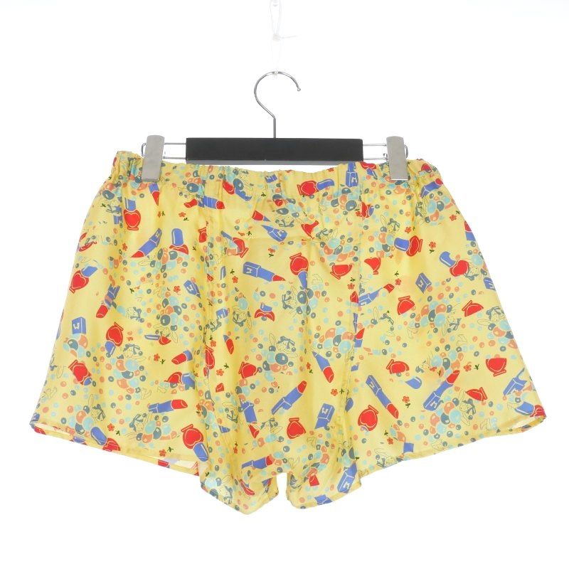 メゾンマルジェラ Maison Margiela 22 AW 総柄 シルクショートパンツ ショーツ M イエロー 正規