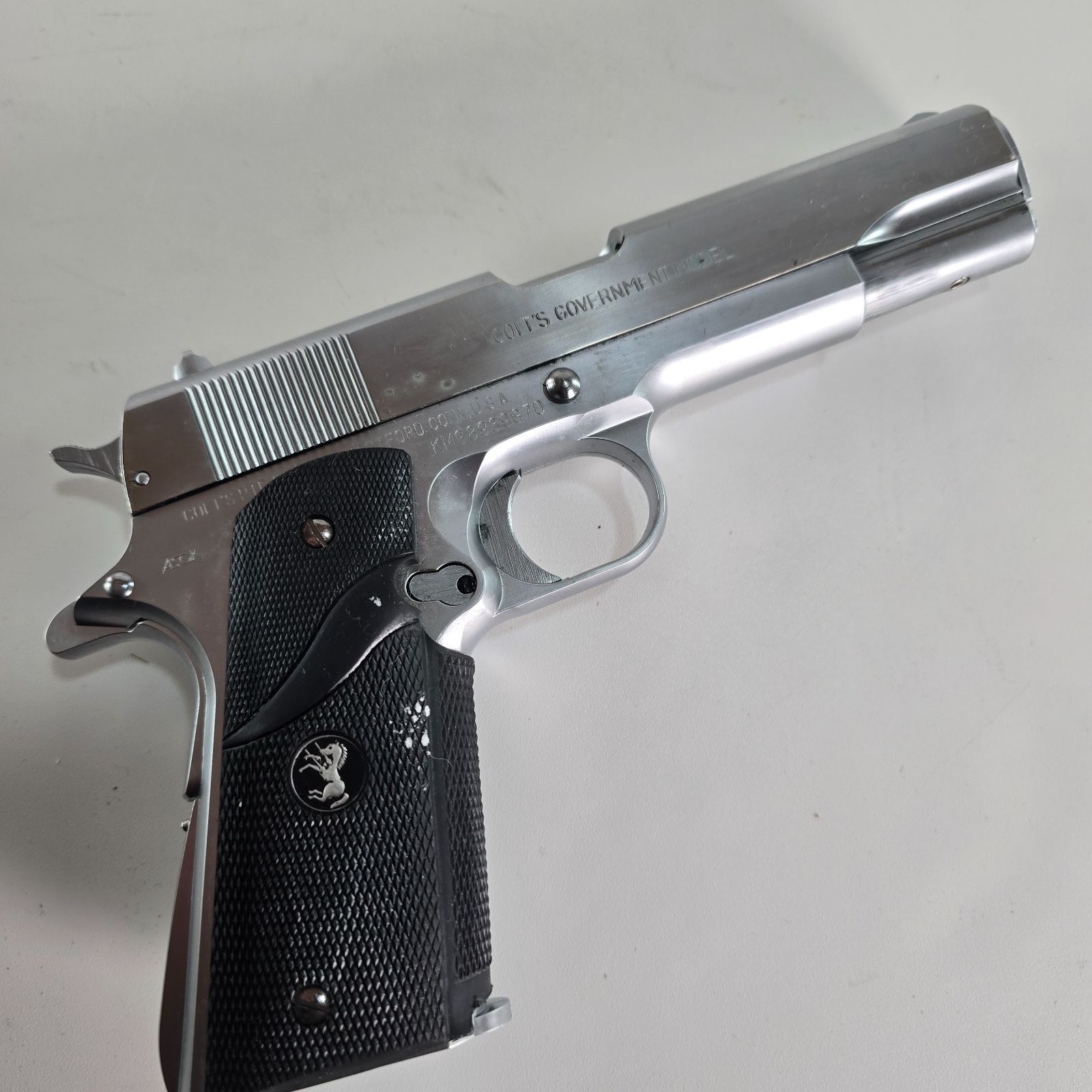 コクサイ　コルト スーパーガバメントカスタム エアガン コクサイ] コルトスーパー ガバメントカスタム シルバーモデル (中古