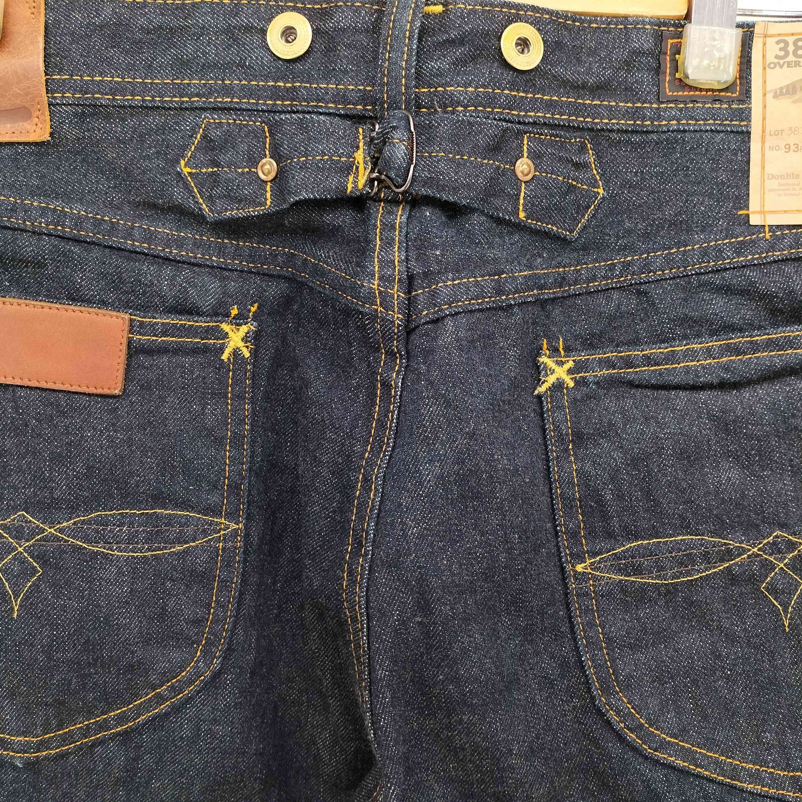  ダブルアールエルラルフローレン RRL RALPH LAUREN JAPAN 381 COWBOY リジッド セルビッチ ジップフライ デニム パンツ シンチバック メンズ 31 x 32 その他 デニム ジーンズ