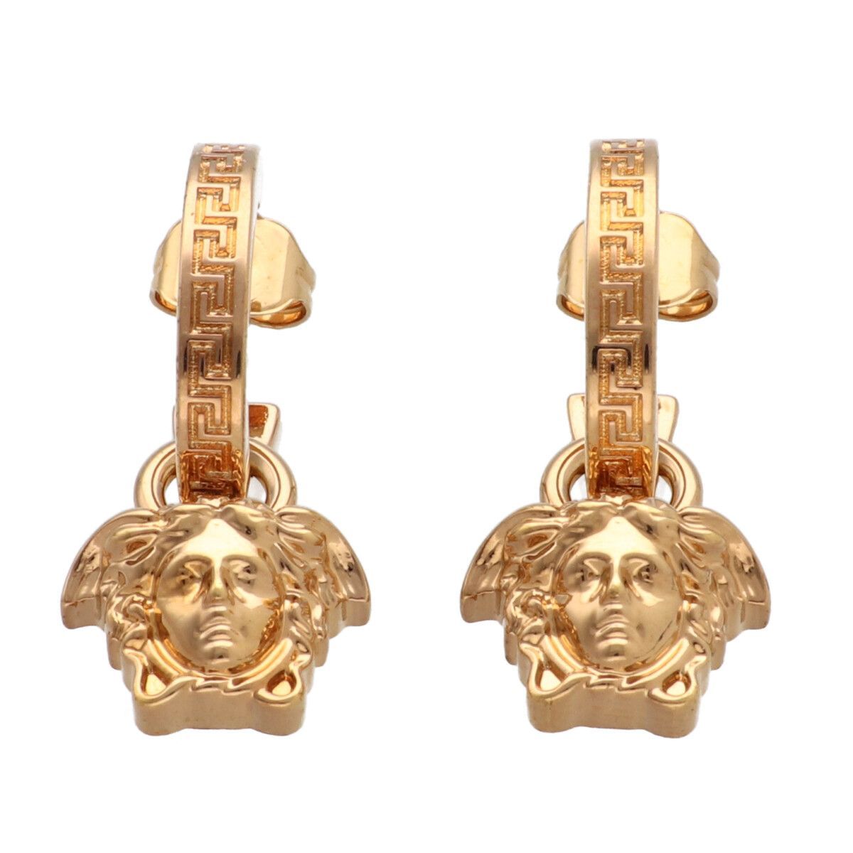中古】 VERSACE ヴェルサーチ ピアス メデューサ フープピアス 両耳