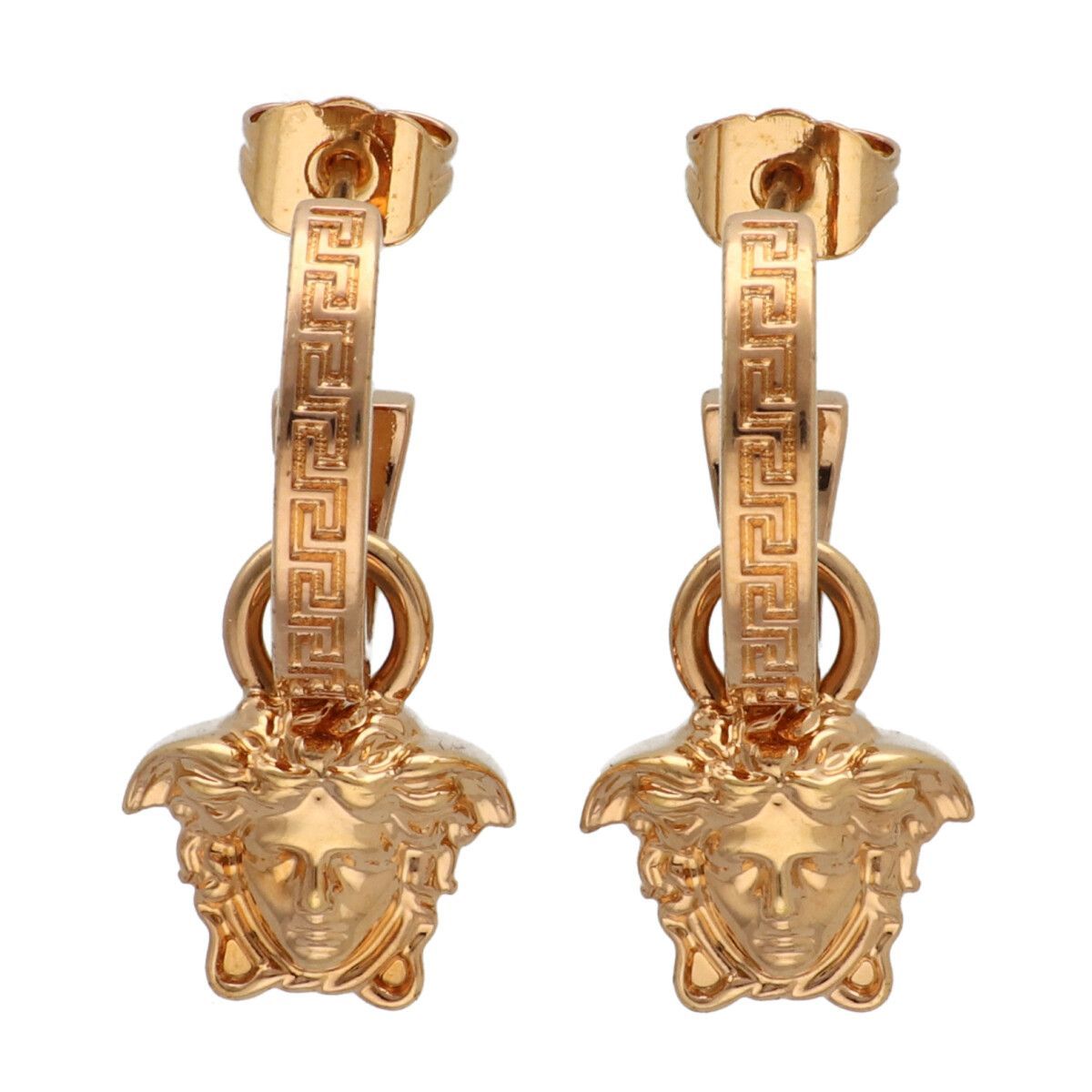 中古】 VERSACE ヴェルサーチ ピアス メデューサ フープピアス 両耳
