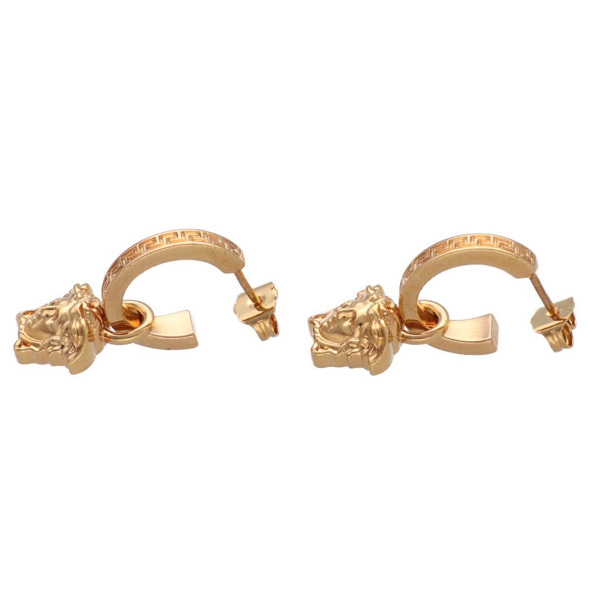 中古】 VERSACE ヴェルサーチ ピアス メデューサ フープピアス 両耳