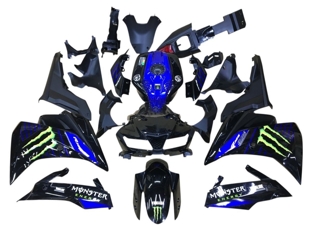 YAMAHA YZF-R 125 5 RE 19-22年 外装セット アッパー サイド フロント リア 割れ無し 交換 補修にも 2832-Z 4604