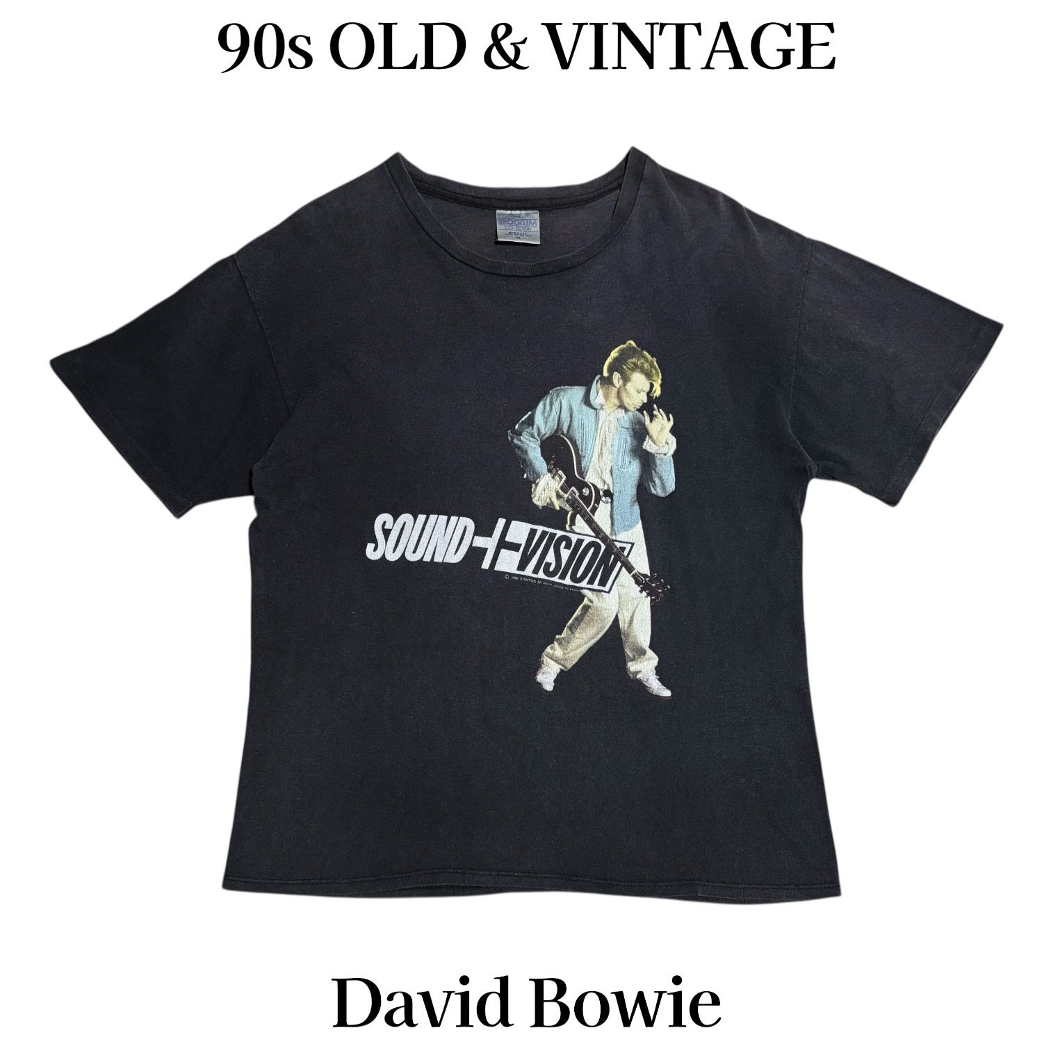 ヴィンテージ サイズ:XXXL  DAVID BOWIE デヴィッドボウイ SOUND VISION 1990プリントTシャツ 中古 SB01 古着 90s David Bowie デヴィッド ボウイ Sound + Vision ツアー T