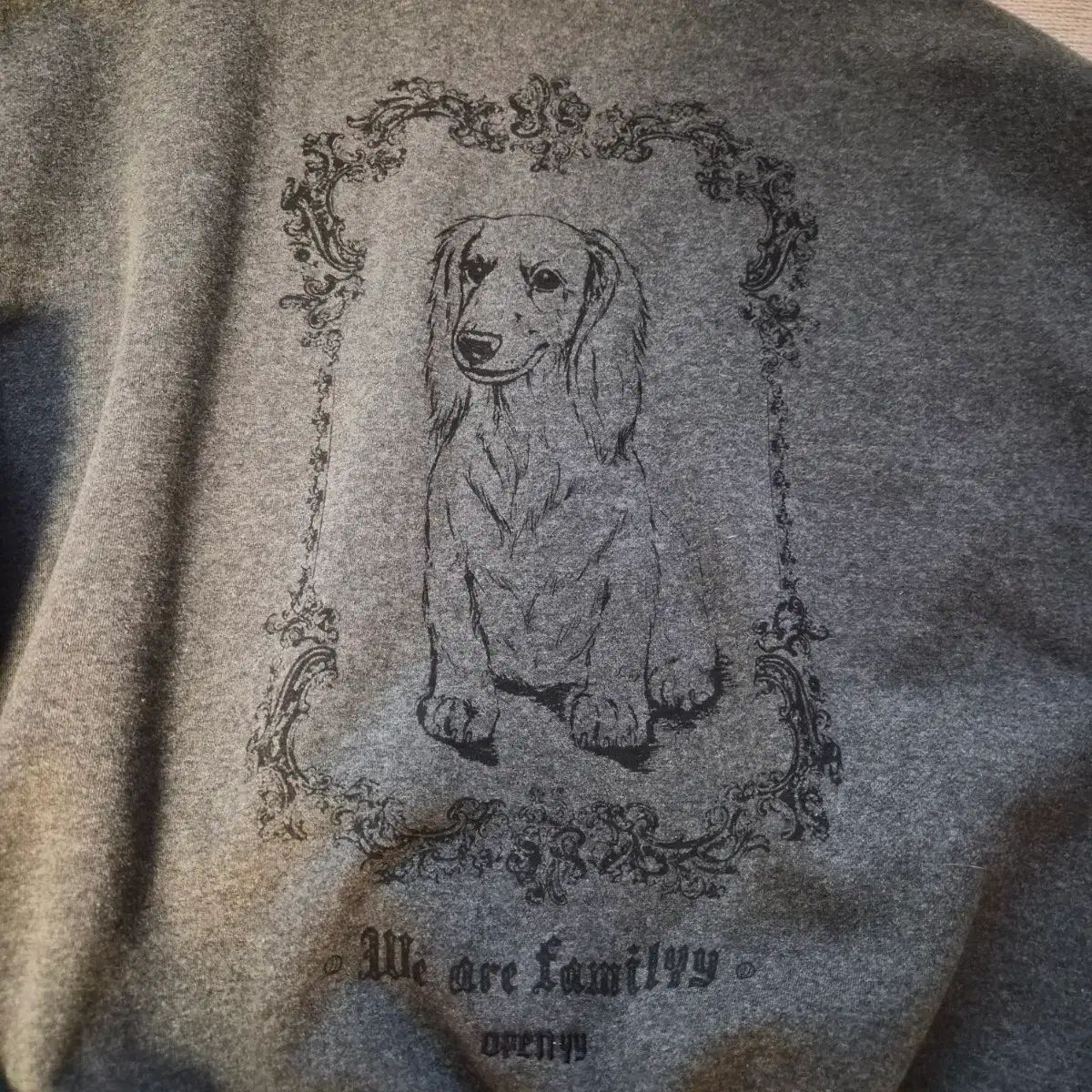  Open YY オープンワイワイ ウィアファミリー 犬 スウェット チャコール 1回着用 トレーナー スウェット トップス