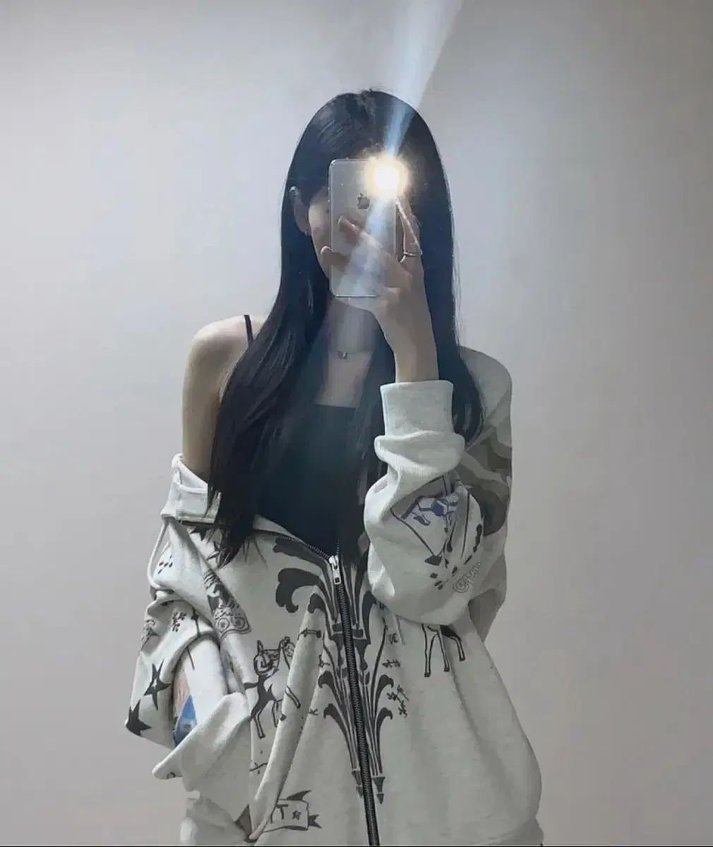 Nct wish シオン 着用 タグ付き トゥーマーチ タックス プリンテッド ワッフル フードジップアップ