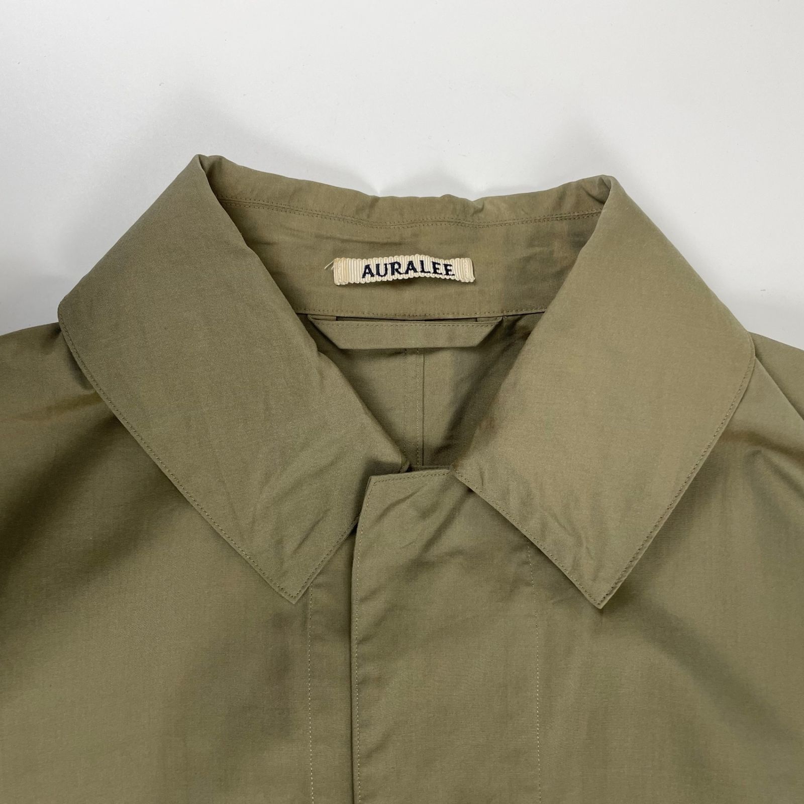 AURALEE オーラリー / FINX CHAMBRAY BIG SOUTEIN COLLAR COAT 