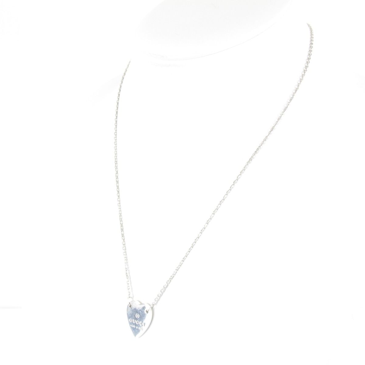 USED』GUCCI【グッチ】 223512 ハートプレートネックレス AG925 箱付