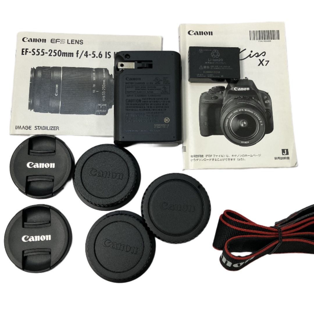 Canon EOS Kiss X7 ボディ EF-S 18-55mm F3.5-5.6 IS STM / 55-250mm
