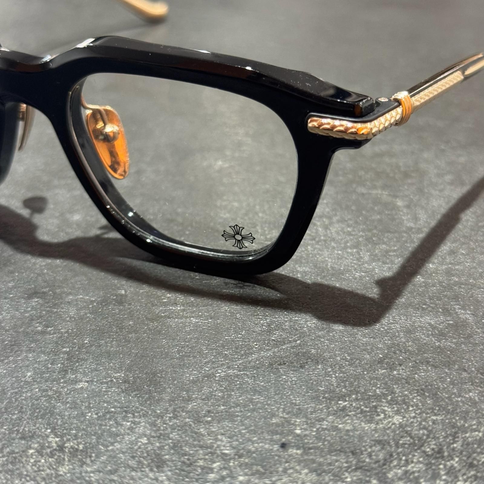 CHROME HEARTS ウエリントン ゴールドフレーム サングラス アイウェア 
