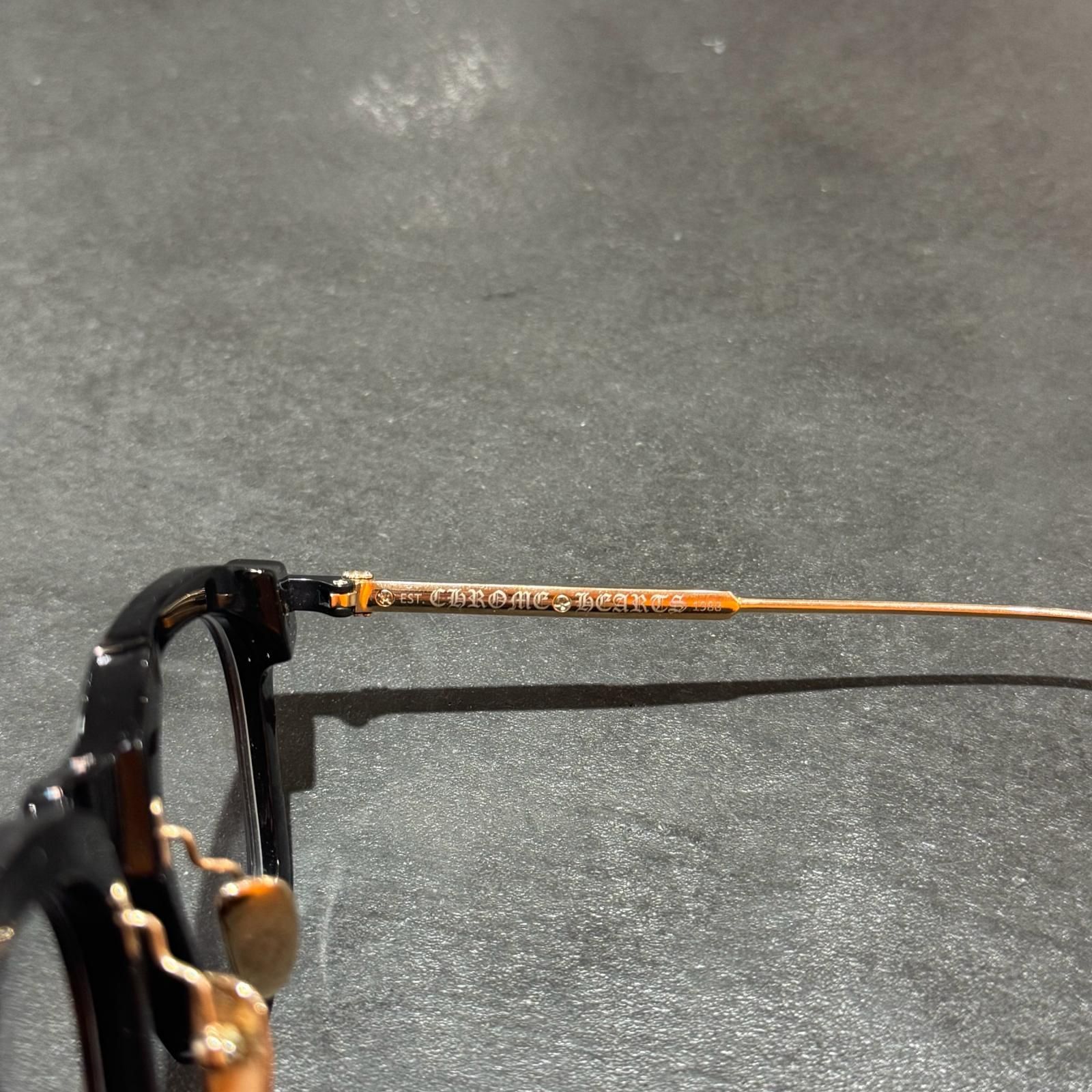 CHROME HEARTS ウエリントン ゴールドフレーム サングラス アイウェア 