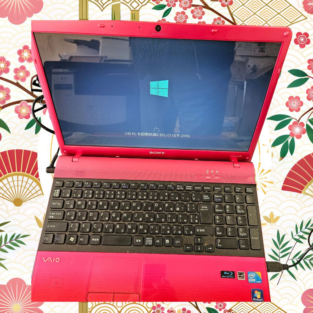SONY VAIO ノートPC ピンク Windows7 初期済み ジャンク扱い AC