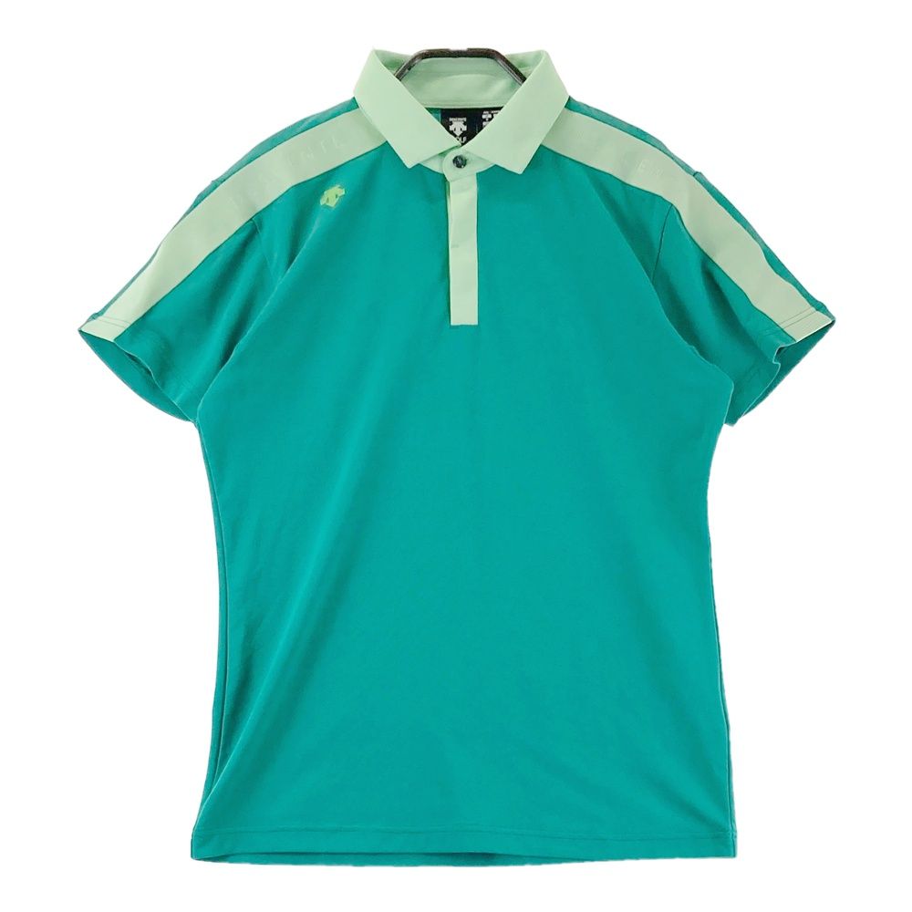 デサント ゴルフ スポーツ シャツ ポロシャツ ブラック グリーン系 Mサイズ デサント ゴルフ スポーツ シャツ ポロシャツ ブラック グリーン系 M