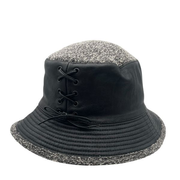 ○ エルメス HERMES ハット モッチ MOTSCH 帽子 グレー コットン 57