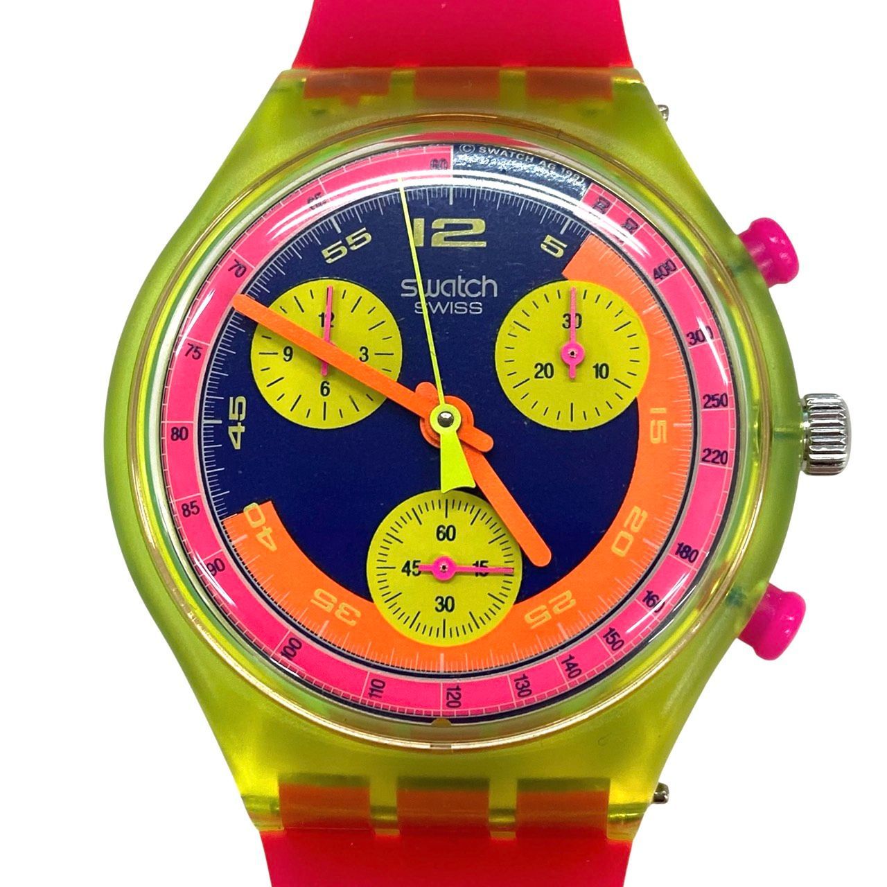 稼働品/美品】Swatch スウォッチ CHRONO クロノ SCJ101 Grand Prix 