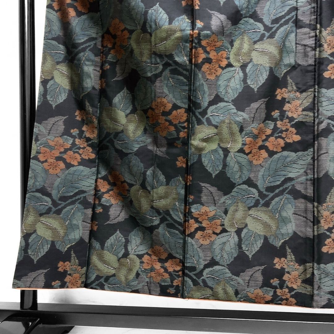 大島紬 小紋 泥染 金木犀 花模様 リーフ模様 着物 012b p ms - メルカリ