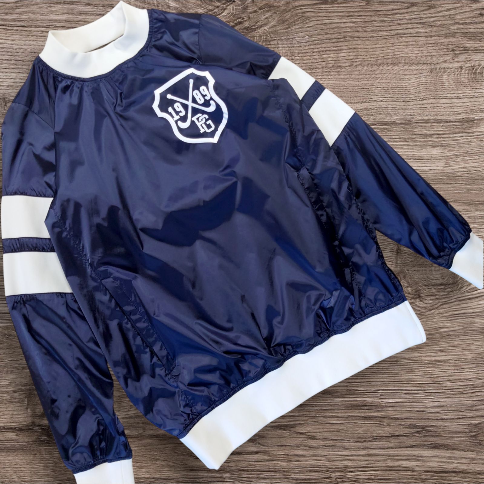 美品 PEARLY GATES GOLF モックネック スニードジャック ネイビー