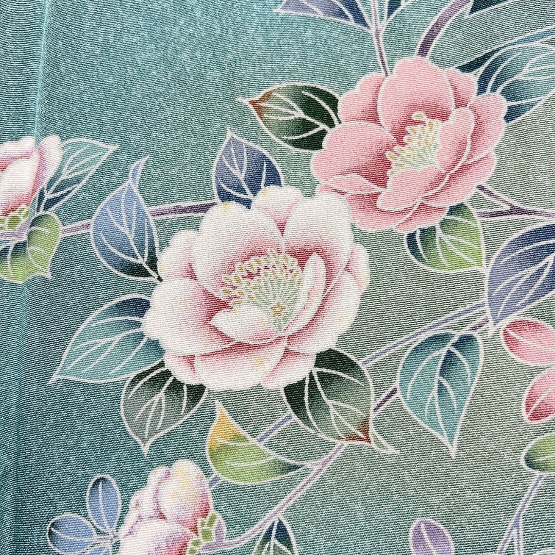 京加賀友禅 訪問着 紋無し 松 菊花 萩 花模様 着物 012b p ms - メルカリ