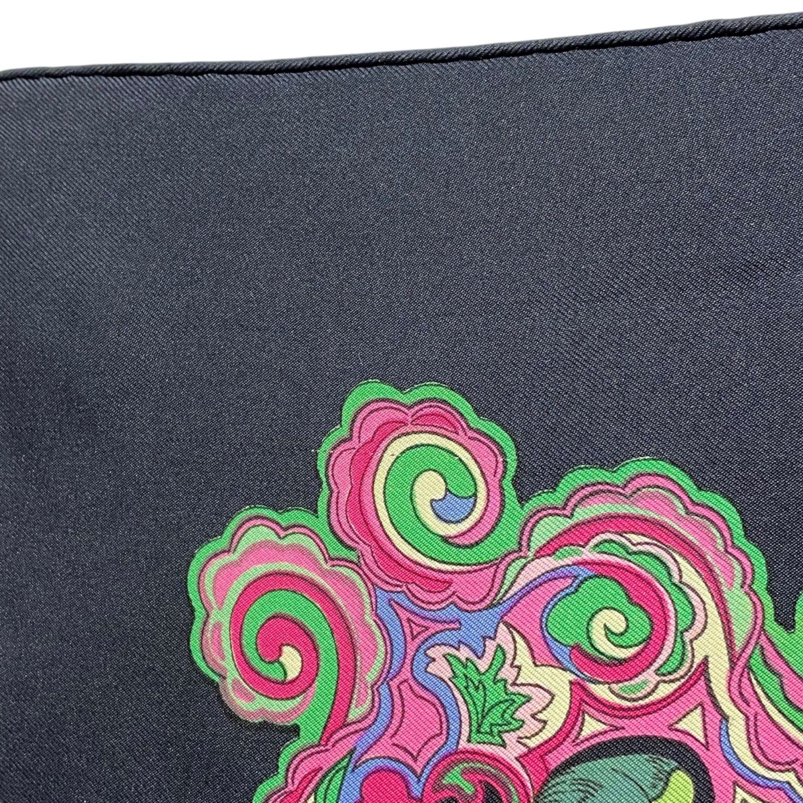 エルメス カレ90 Anemones シルクスカーフ アネモネ ブラック HERMES