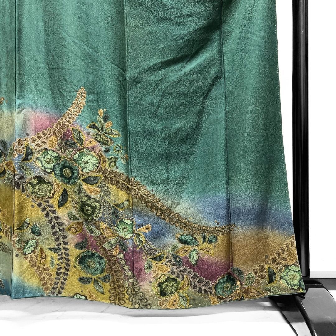 辻ヶ花 絞り 訪問着 藤の花 ぼかし染め 着物 012b p ms - メルカリ