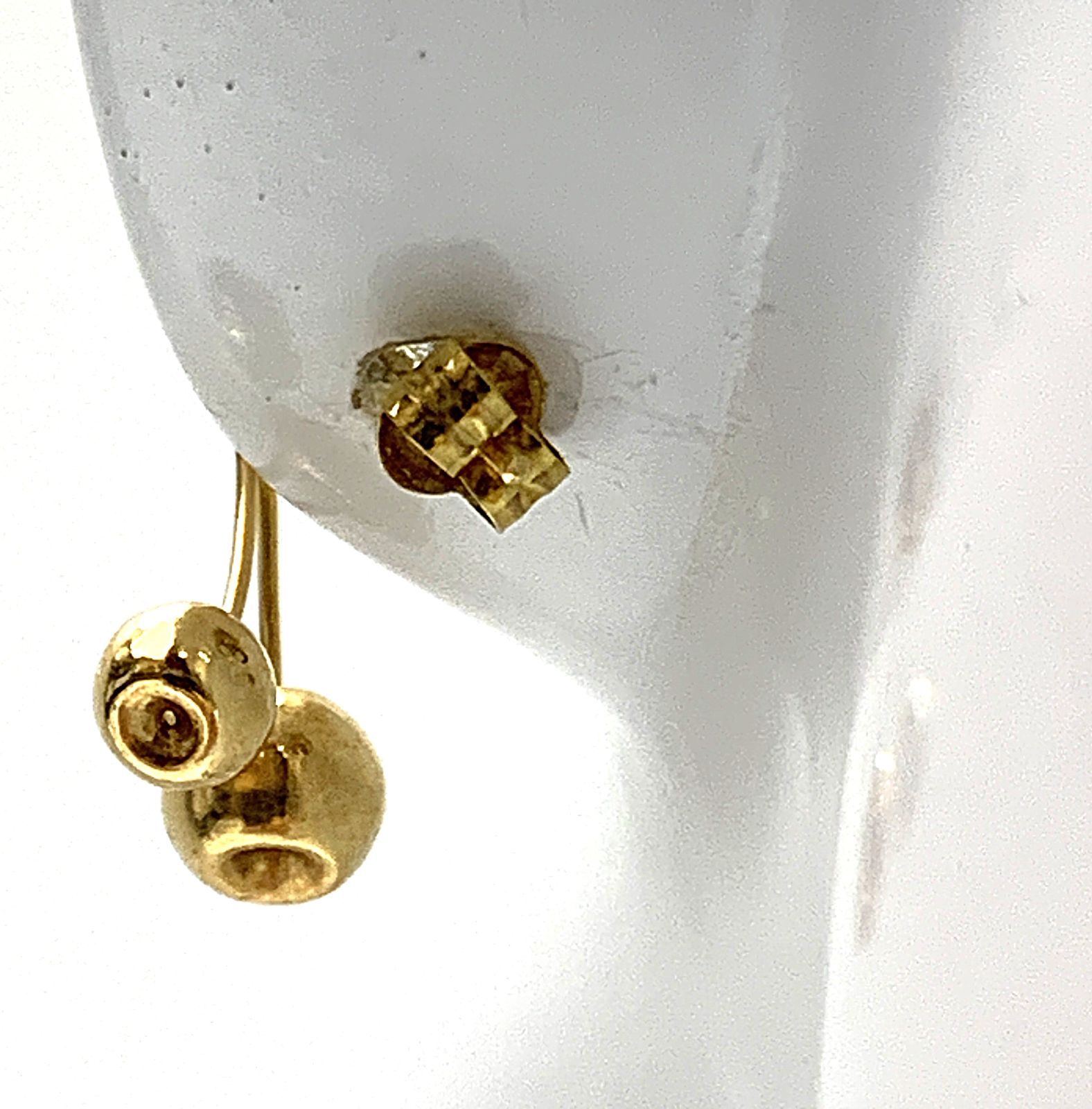 K18 チェリー ピアス 0.9g両耳 ゴールド系 18金 刻印なし さくらんぼ 