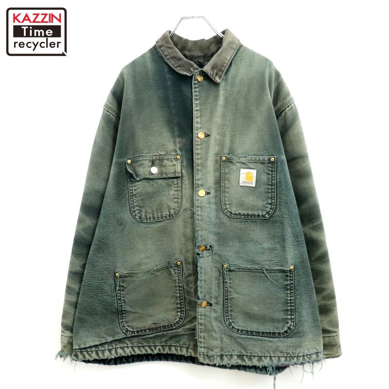 90s vintage Carhartt ボロ フェード 裏地ブランケット ミシガンチョア