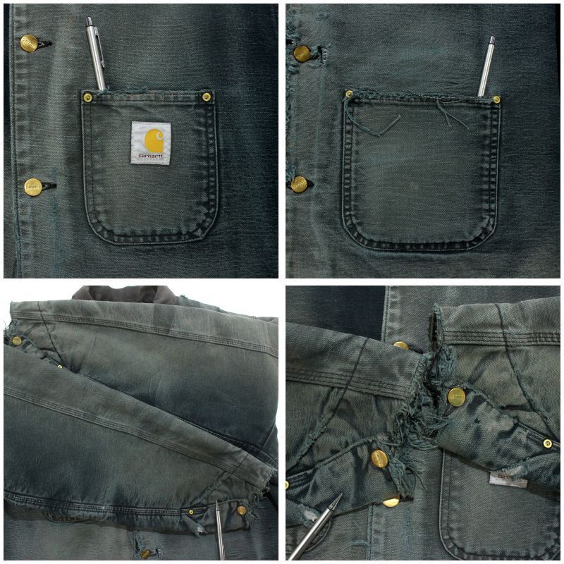 90s vintage Carhartt ボロ フェード 裏地ブランケット ミシガンチョア